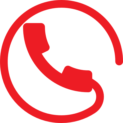 a red phone logo on a black background